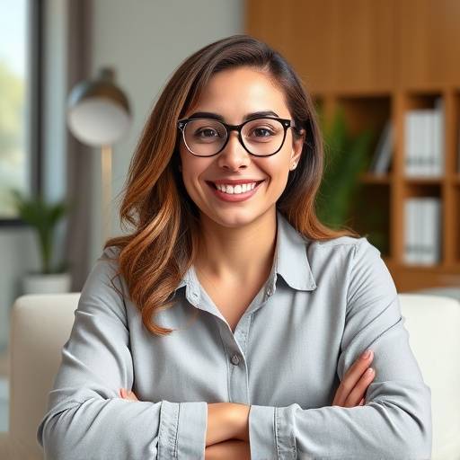 Person confidently participating in an online interview